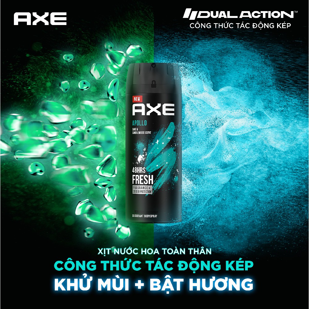 Xịt nước hoa toàn thân dành cho nam AXE Apollo (135ml) | BigBuy360 - bigbuy360.vn