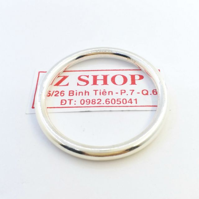 Vòng bạc trơn nguyên chất S990 cho bé