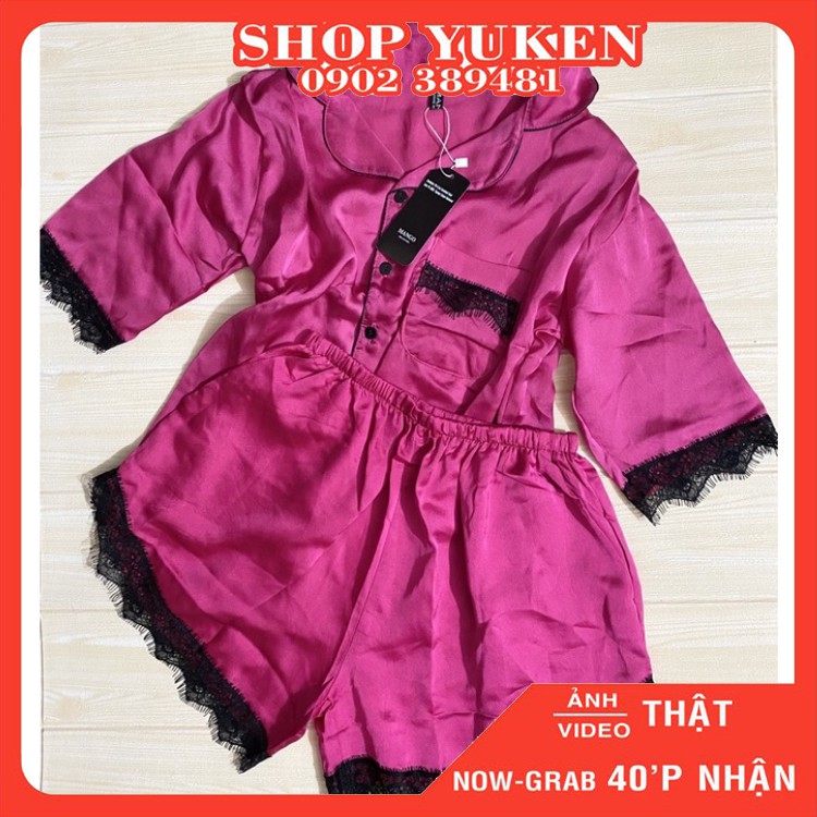 ♥️ Shop Uy Tín ♥️ Đồ bộ nữ, bộ pijama lụa đùi viền ren sexy siêu mát mịn
