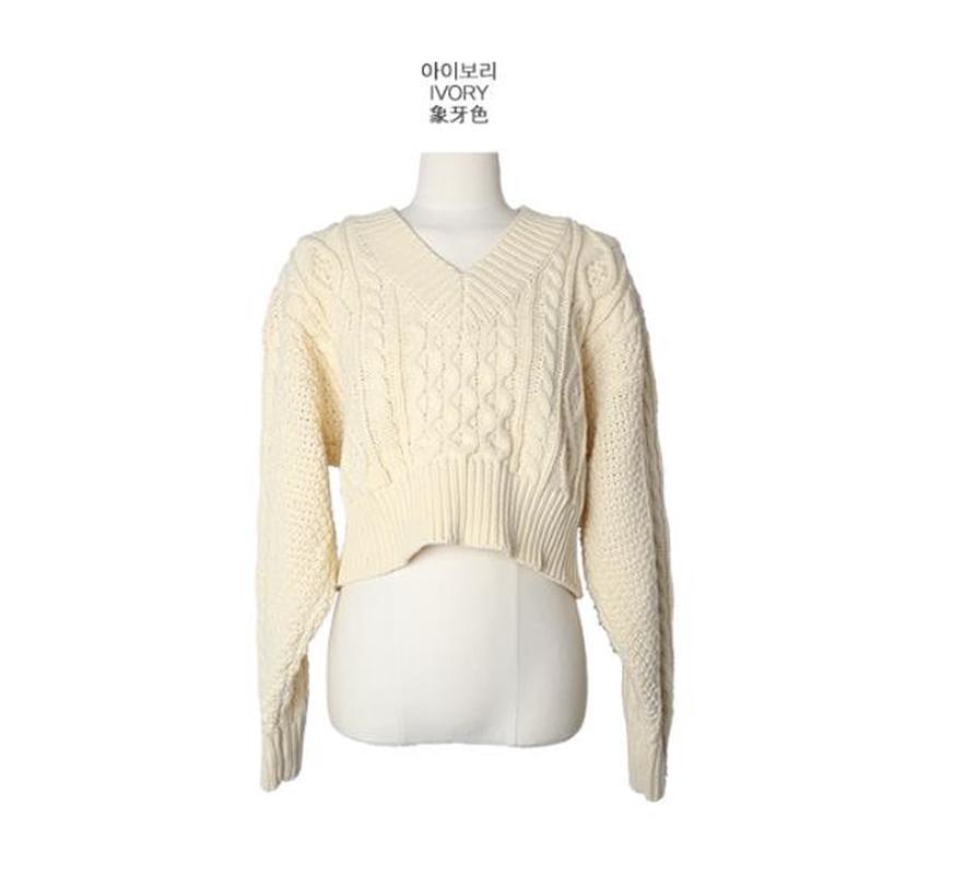 DUNEA COD Áo sweater ngắn phối dây buộc quyến rũ phong cách Hàn Quốc