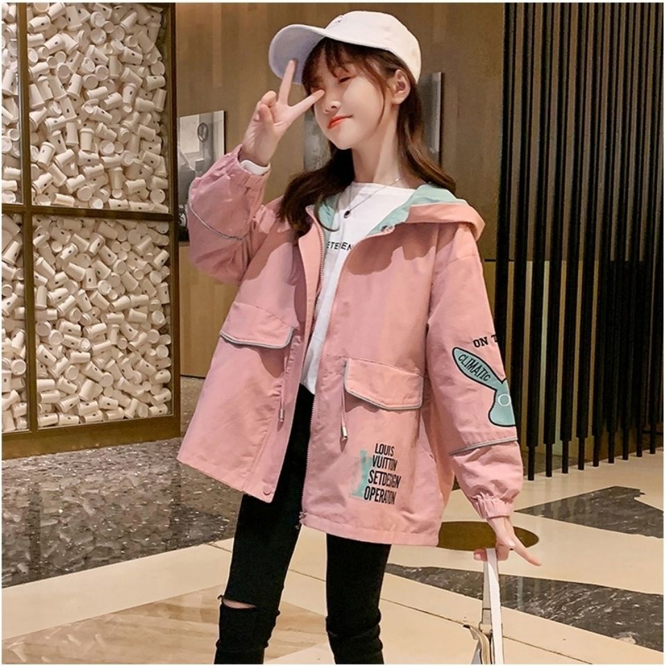 Áo Khoác Gió Thời Trang Xuân Thu 2022 Mới Cho Bé Gái