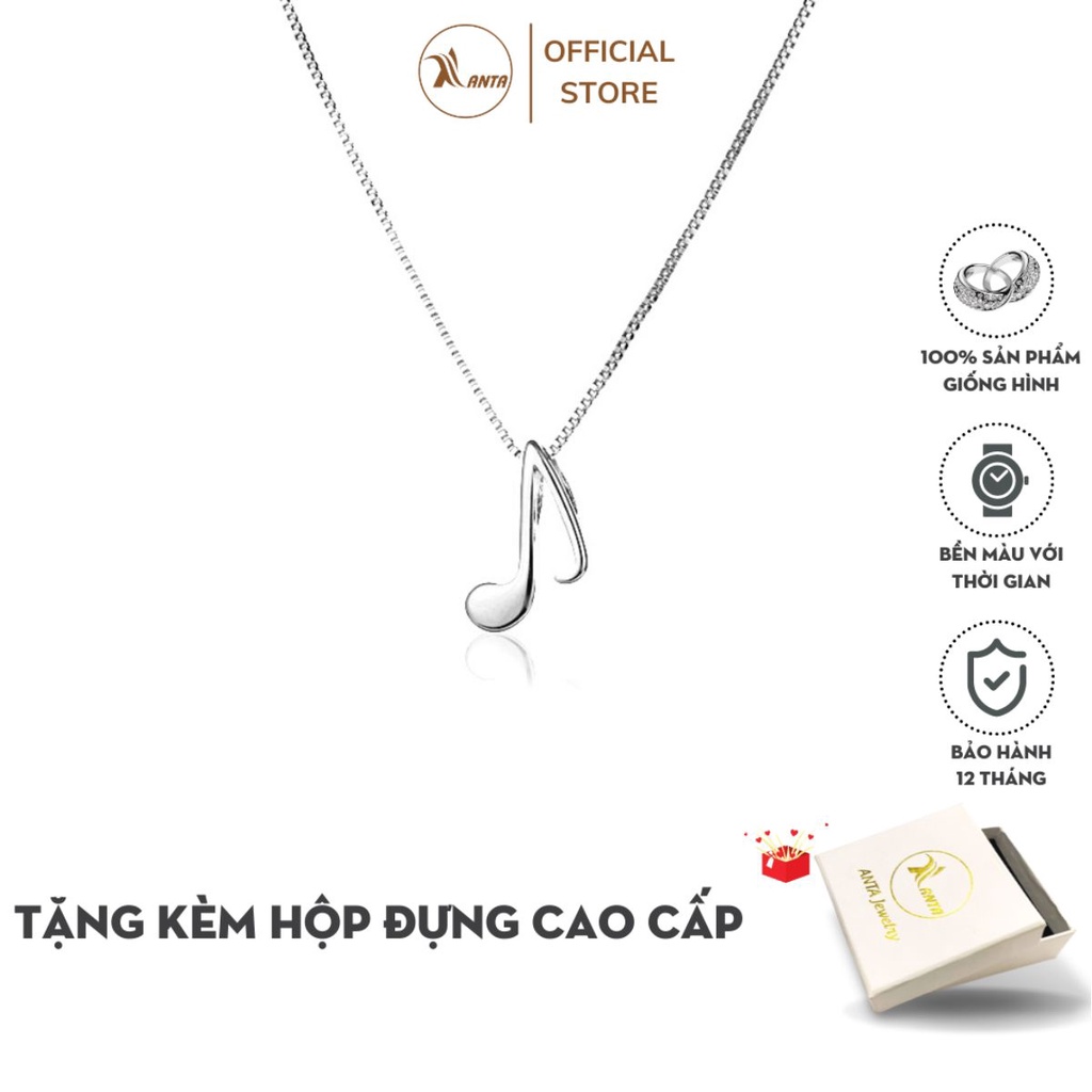 Dây chuyền bạc thời trang kiểu dáng mặt hinh nốt nhạc cá tính ANTA Jewelry - ATJ9010