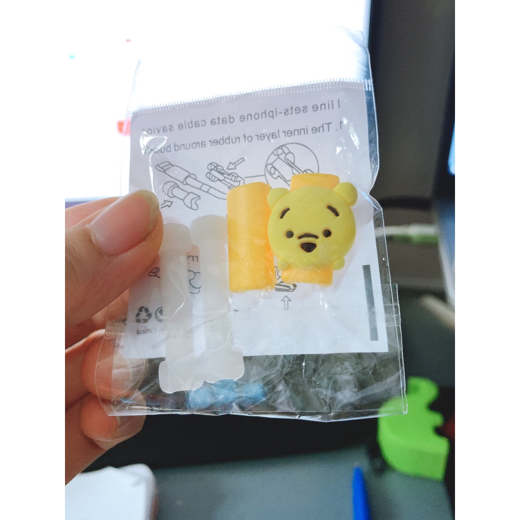 C51 NÚT GẮN BẢO VỆ DÂY SẠC CÁP, TAI NGHE HÌNH THÚ HOẠT HÌNH ĐÁNG YÊU