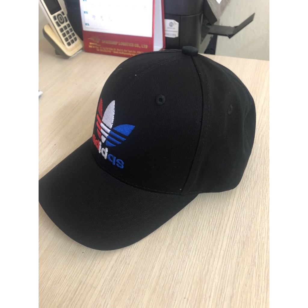 NÓN KẾT NAM NŨ THỜI TRANG, MŨ LƯỠI TRAI LOGO THÊU NỔI CHỮ ADIDAS CỰC CHẤT- 2 MÀU TRẮNG ĐEN