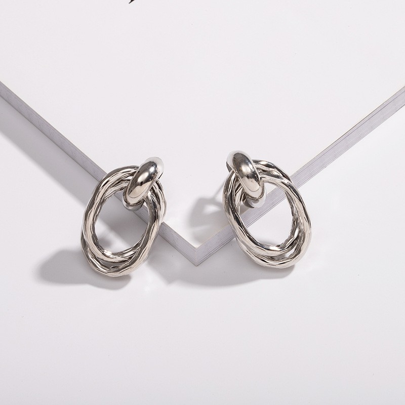 Bông tai nữ Hàn Quốc khuyên tai vàng kim bạc vòng hot trend phụ kiện thời trang No09 Concept KT026