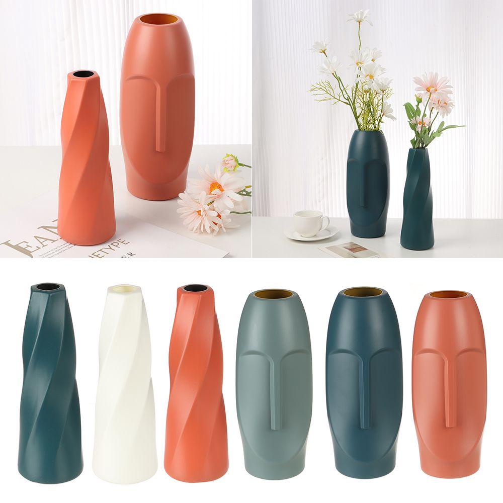 CONOPERY Bình Hoa Bằng Gốm Họa Tiết Khuôn Mặt Đơn Giản Trang Trí Nhà|Đồ Trang Trí Để Bàn Phong Cách Bắc Âu Sáng Tạo