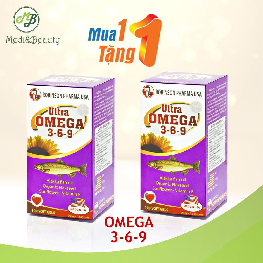 GIẢM GIÁ Combo Dầu cá hoạt huyết , sáng mắt - ULTRA OMEGA 369 _USA _Medi&Beauty _chai 100 viên. SALE KHÔ MÁU