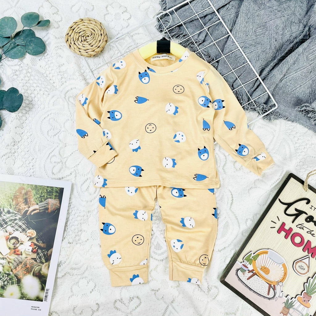 Bộ Thun Lạnh Dài Tay Cho Bé Trai, Bé Gái Minky Mom In Hình Trái Cây Dễ Thương, Bộ Thu Đông Cho Bé - TD2