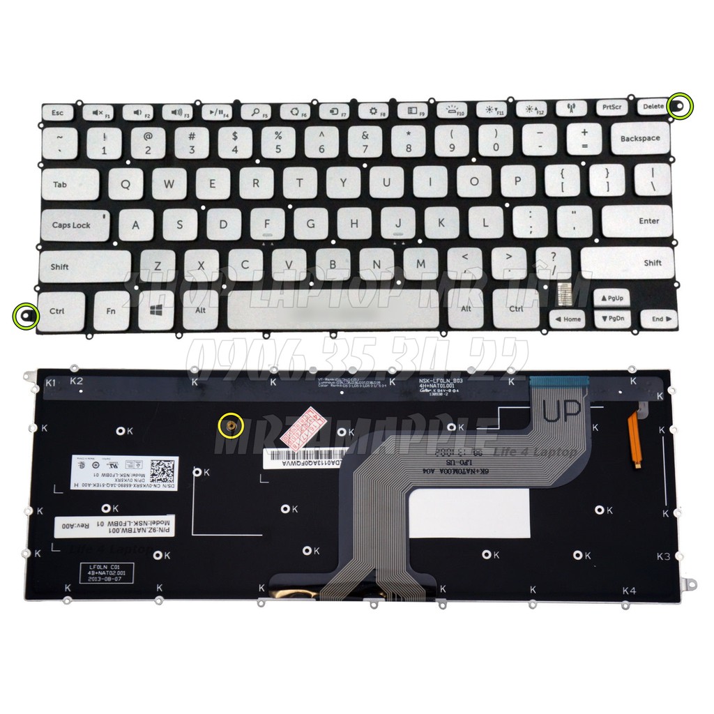 (KEYBOARD) BÀN PHÍM LAPTOP DELL 7437 dùng cho Inspiron 14 7437