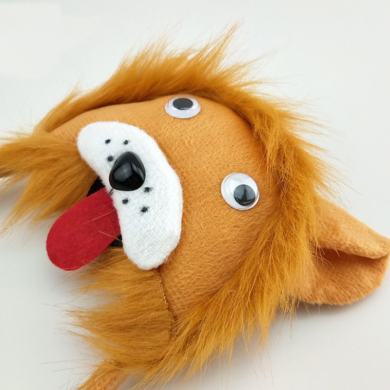 Băng Đô Cài Tóc Vải Lông Hình Sư Tử Hoạt Hình Thời Trang Đường Phố Tập Trung