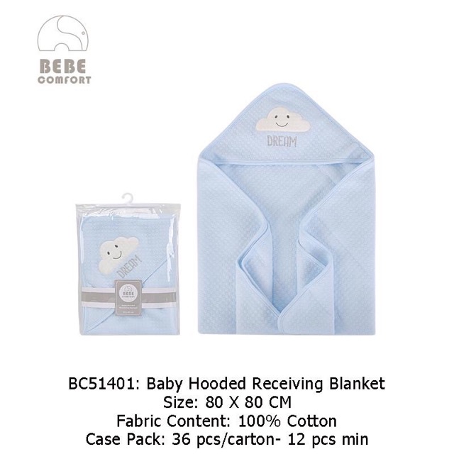 Chăn ủ cho bé sơ sinh Bebe Comfort choàng ủ trần bông mùa đông C128