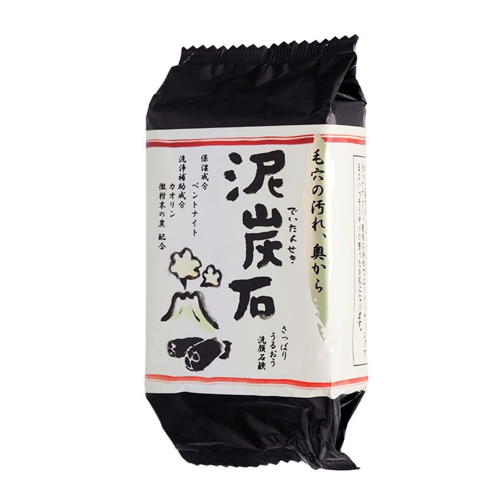 Xà Phòng Rửa Mặt Pelican Deitanseki Facial Soap - Xà bông cục Pelican Nhật than bùn hoạt tính 100g