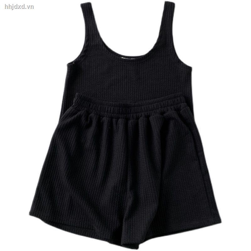 Bộ Đồ Thể Thao Hai Món Gồm Áo Không Tay Và Quần Short Ống Rộng Thời Trang Mùa Hè 2021 Cho Phụ Nữ