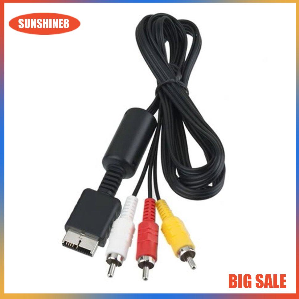 【SUN】aV Line 2in1 audio video cord wire S-Video aV Cable for PS2 for PS3 Console