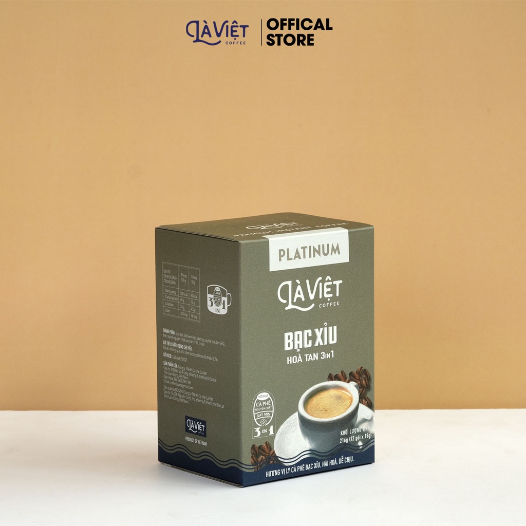 Platinum Bạc Xỉu 3In1 LÀ VIỆT Hộp 12 Gói