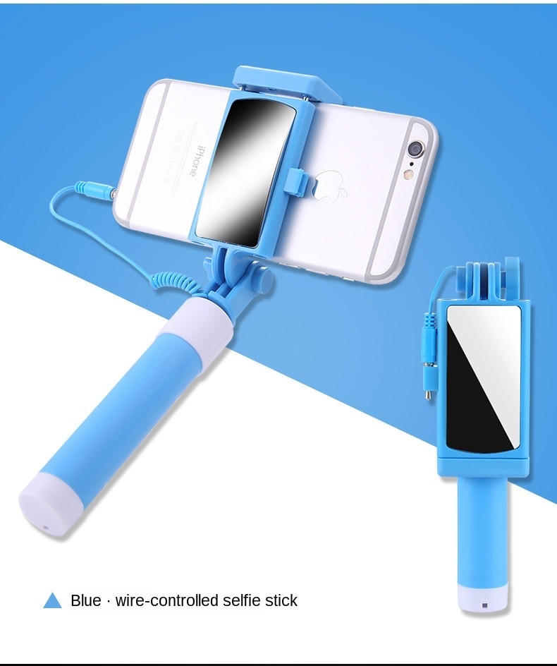 Gương Mini Hẹn Giờ Bằng Thép Không Gỉ Cho Điện Thoại Android / Iphone