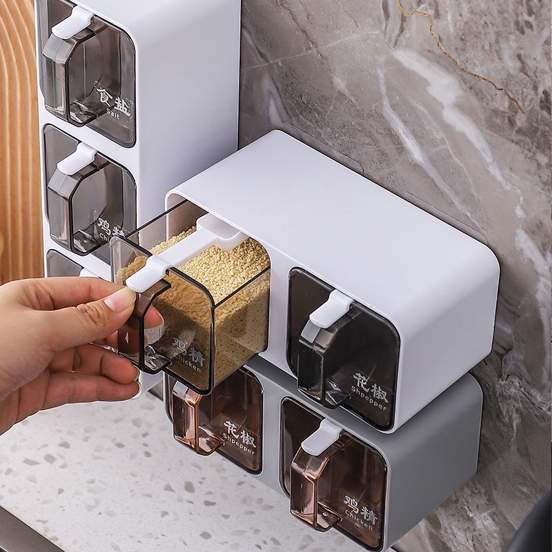 Hộp đựng gia vị treo tường