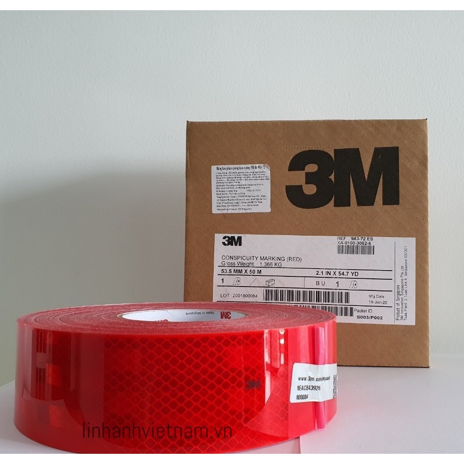 Decal phản quang xe ôtô 3M 983, Băng dính phản quang 3M 983