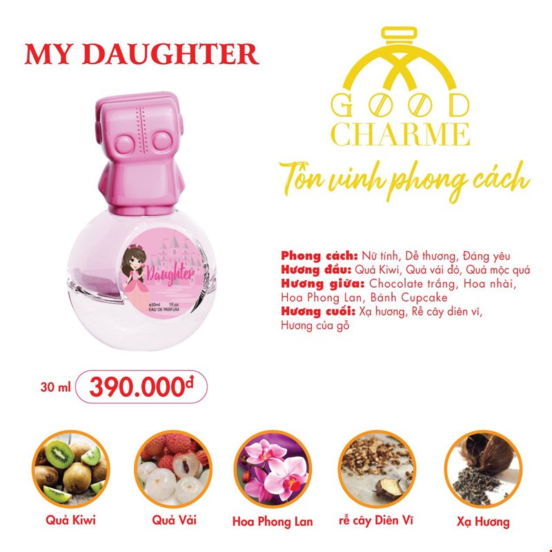 Nước hoa bé gái My Daughter – NỮ TÍNH, DỄ THƯƠNG VÀ ĐÁNG YÊU
