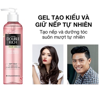 Gel mềm giữ nếp tóc Double Rich Soft Hold 250ml