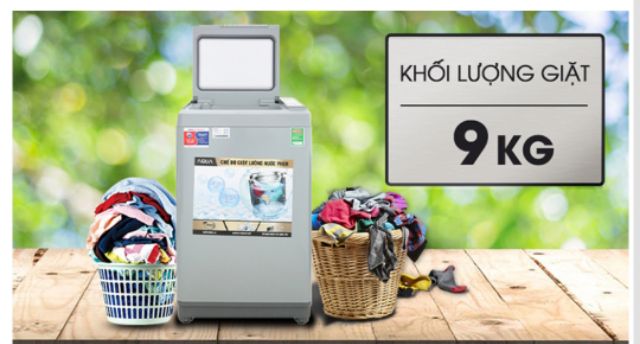 Máy giặt lồng đứng AQUA 9kg (AQW-S90CT) +Quà tặng kèm