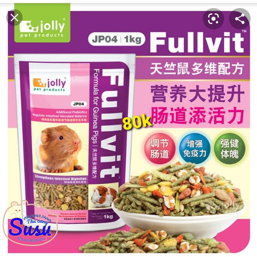 Thức Ăn Cỏ nén Cho Bọ FullVit 1kg - JP04- Jolly