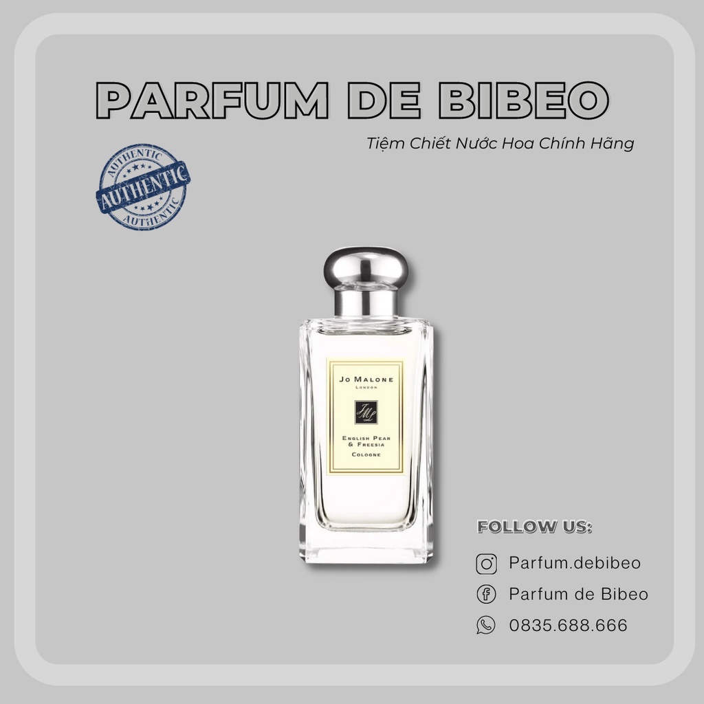Parfum de Bibeo-Nước hoa Unisex chính hãng  JML English Pear & Freesia