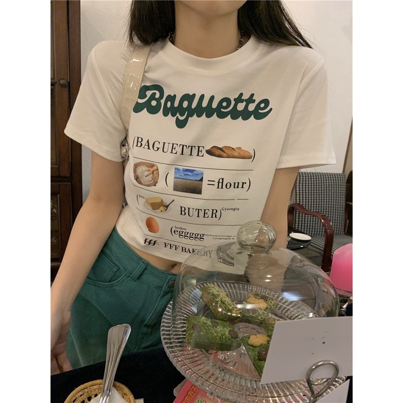 Áo Thun Nữ Ngắn Tay In Chữ 51087 Thời Trang