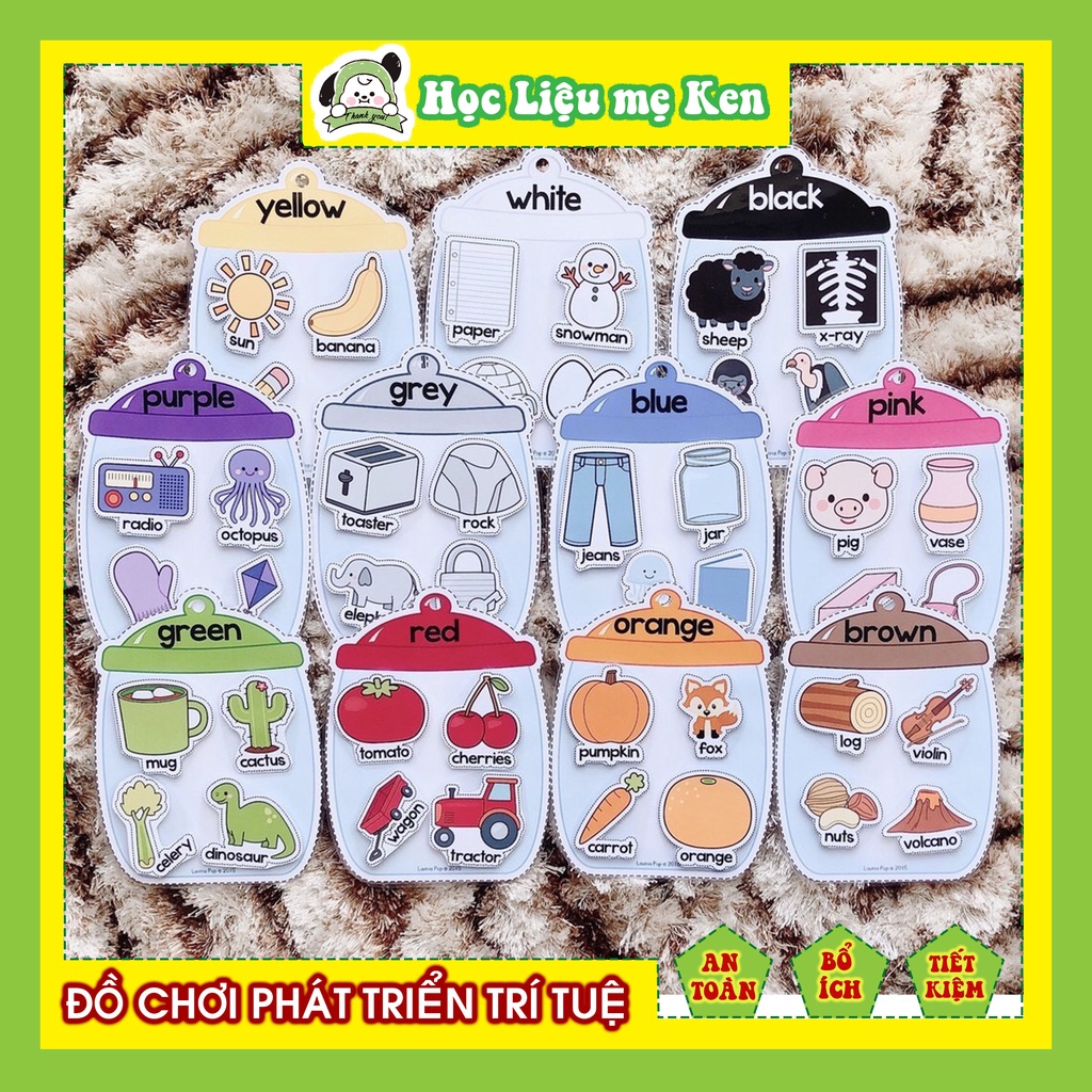 - Bộ lọ màu 11 màu sắc cho bé vừa chơi vừa học