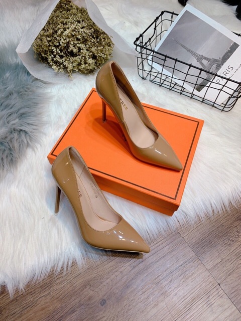 Giày cao gót bigtree da bóng fullbox hàng quảng châu cao cấp