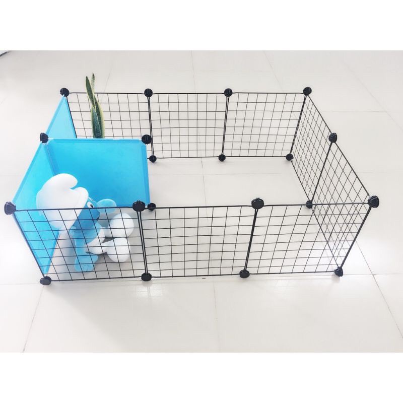 Chuồng quây, Chuồng ghép chó mèo 12 tấm sắt (tặng 24 chốt nối)