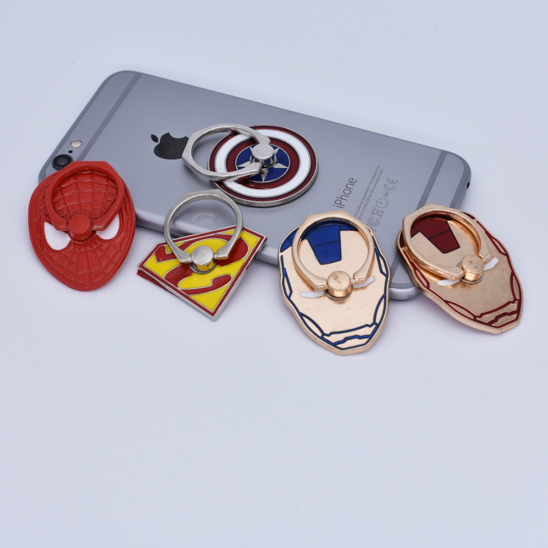 New DC Marvel Spiderman Cpatain America Ironman Mobile Phone Ring Holder Desktop Phone Bracket Dây điện thoại di động | BigBuy360 - bigbuy360.vn
