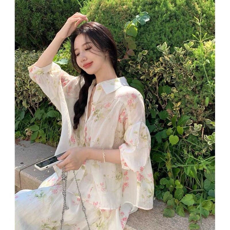 váy tiểu thư vintage ulzzang( hết xanh trắng)