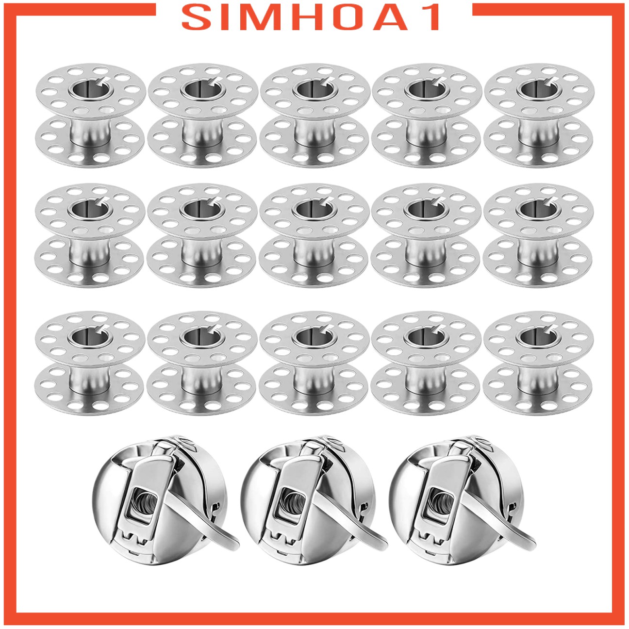 Set 18 Ống Chỉ Bằng Kim Loại Cho Máy May