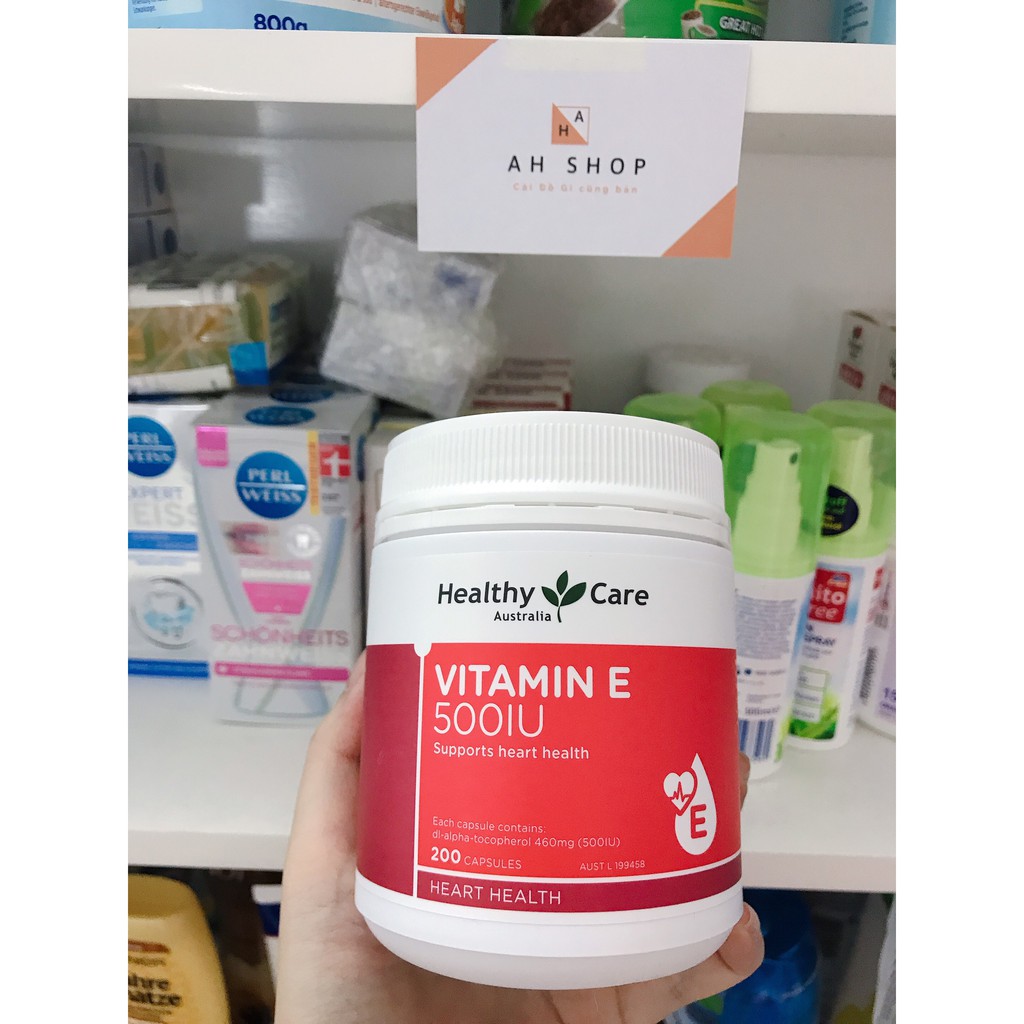 Vitamin E Đỏ 500 IU Hộp 200 Viên