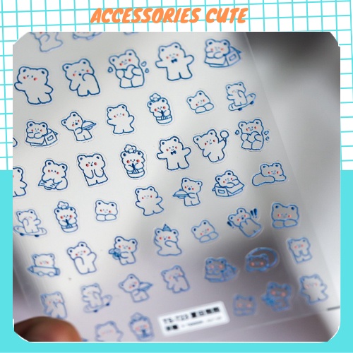 Sét 20 miếng Sticker cute dán laptop, hình dán mũ bảo hiểm chống nước, điện thoại, vali,nhật kí DL04 CUTE