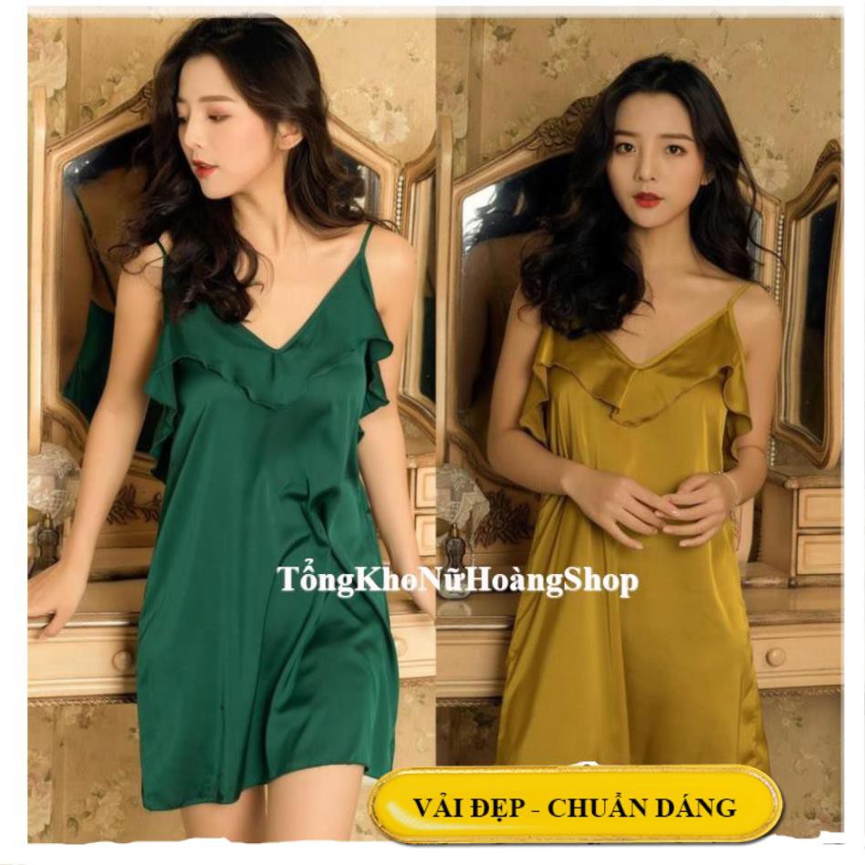 [Siêu Phẩm 2021 - Sang - Xịn]Váy ngủ sexy đắp bèo lụa satin cao cấp - đầm ngủ sexy lụa B1014 | BigBuy360 - bigbuy360.vn