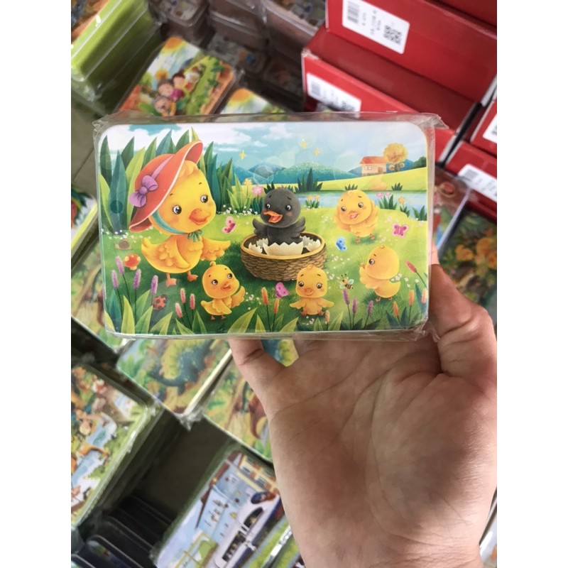 Ghép hình gỗ 60 miếng hộp sắt, lego ghép hình cho bé, tranh ghép hình 60ps, đồ chơi ghép hình, đồ chơi trẻ em