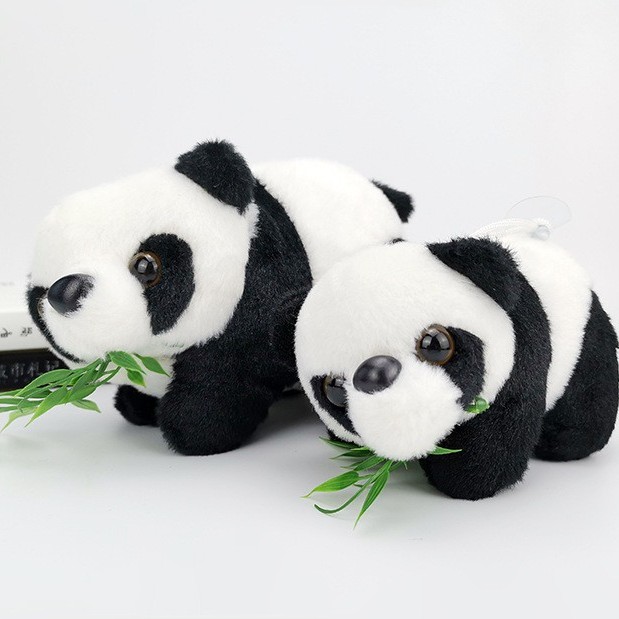 Móc khoá Thú Nhồi Bông Gấu Trúc Panda 13cm thích hợp treo túi xách, cặp, móc khoá xe máy, chìa khoá cửa nhà