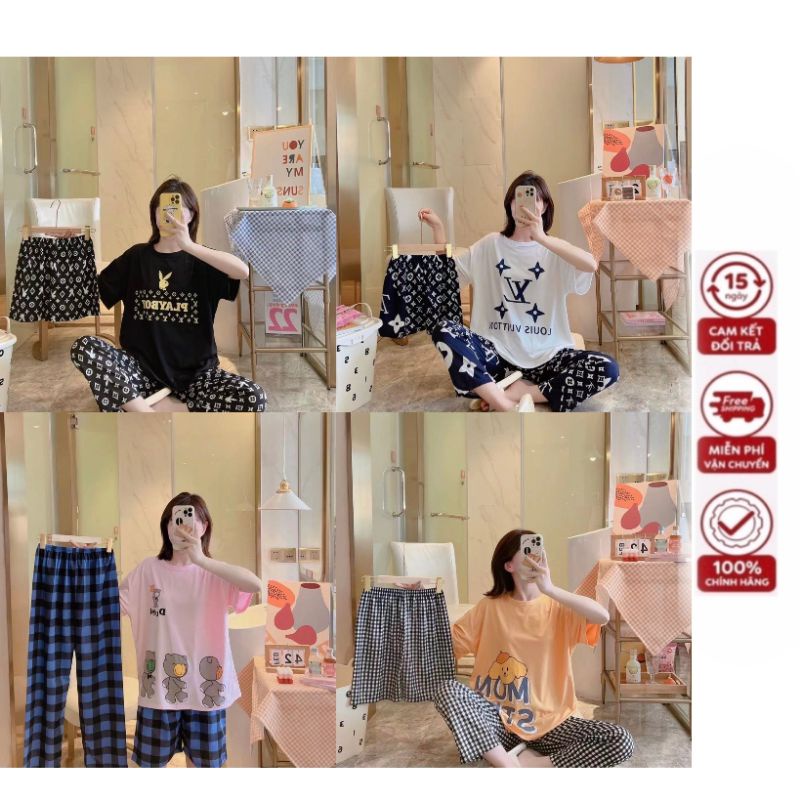 Set bộ thun cotton QC - 3 chi món