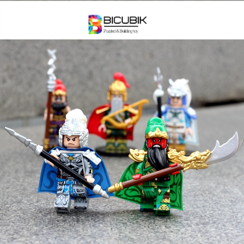 Combo 5 Xếp Hình Minifigures Ngũ Hổ Tướng Tam Quốc : Quan Vũ - Triệu Vân - Trương Phi - Hoàng Trung - Mã Siêu