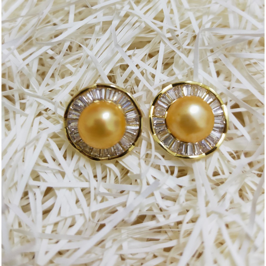 Bông tai trai thật tự nhiên hình hoa