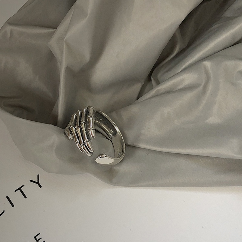 Nhẫn hình bàn tay xương 5 ngón phong cách cổ điển thời trang cá tính 19197