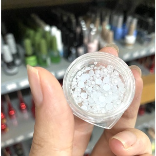 Hũ ngoc trai nửa đính móng