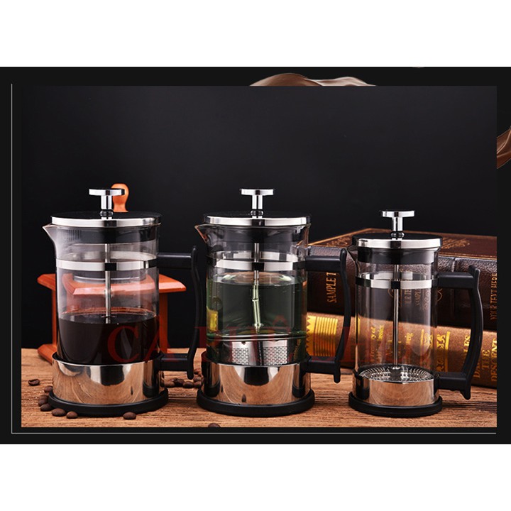 Bình pha trà cà phê kiểu pháp French Press 600ml 350ml