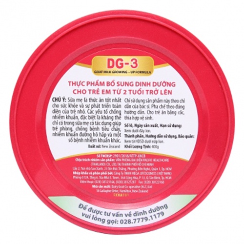 Combo 2 lon sữa dê DG số 3 - 400g