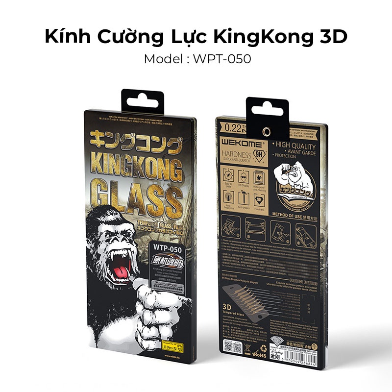 Miếng Dán Cường Lực KINGKONG 3D Full Màn Hình Cho iPhone 13 Pro Max 12 Pro Max 11 Pro Max Xs Max 8 Plus 7 Plus Njoyshop