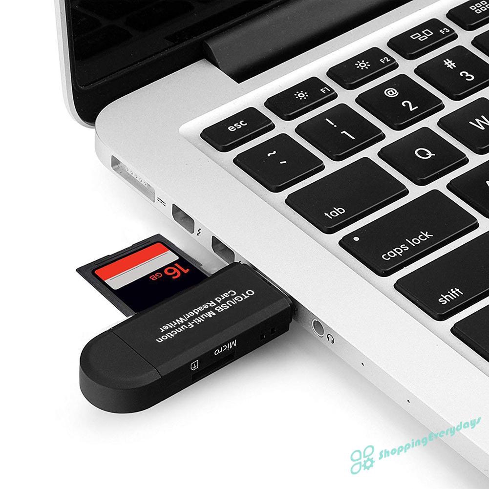 Đầu Đọc Thẻ Nhớ S Micro Usb + Usb Otg Usb 2.0 Cho Pc Android