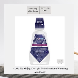 Nước Súc Miệng Tẩy Trắng , Ngừa Sâu , Giảm Viêm Nứu Răng Crest 3D Whitening 1000ml (100% From USA)