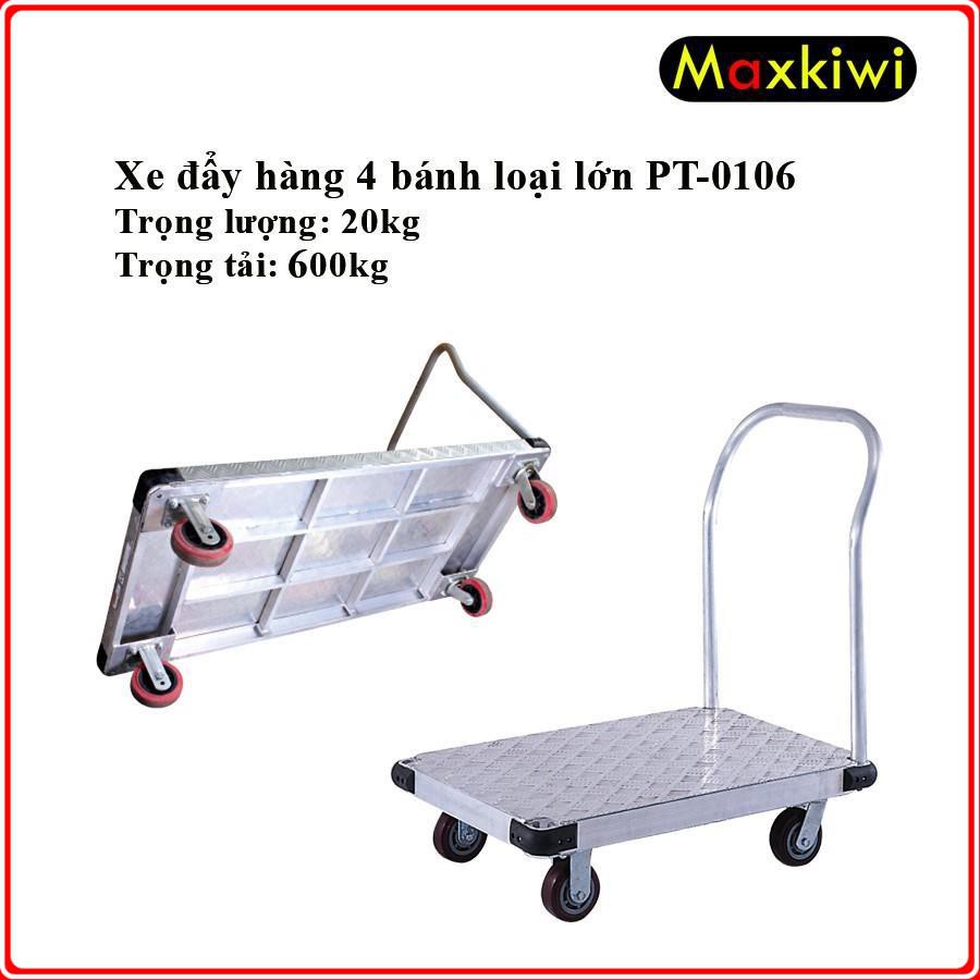 [FreeShip - Hàng Cao Cấp] Bánh Xe Đẩy Công Nghiệp, Xe Đẩy Hàng công nghiệp 4 Bánh 500kg Maxkiwi - hot